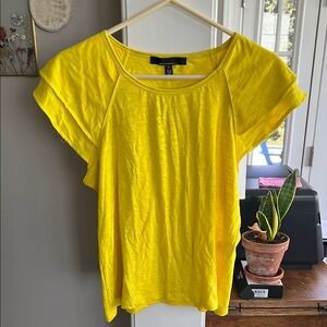 White House Black Market Bright Yellow Women's Top